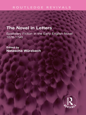 cover image of The Novel in Letters